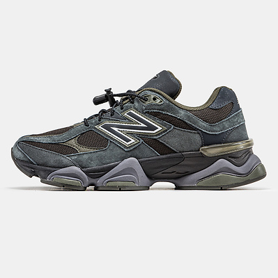 New Balance 9060 Black Olive Grey (Серый) - фото 4 