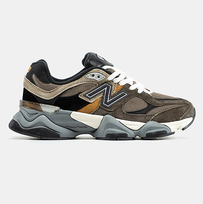 New Balance 9060 Brown Black Grey (Коричневый) - фото 1 Hypebery