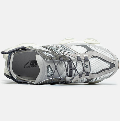 Кроссовки New Balance 9060 White Grey Mesh (Серый) - фото 3 
