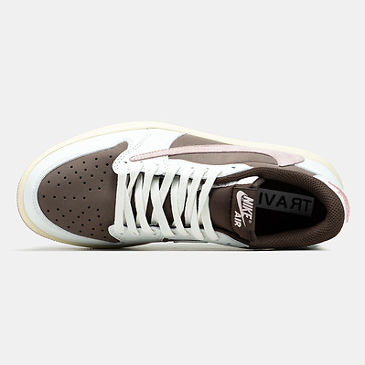 Nike Air Jordan 1 Low x Travis Scott White Brown Pink (Коричневый) - фото 3 