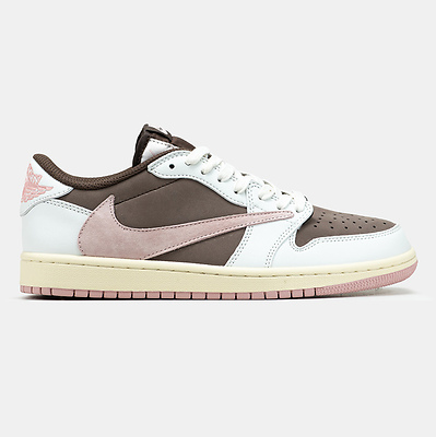 Nike Air Jordan 1 Low x Travis Scott White Brown Pink (Коричневый) - фото 7 