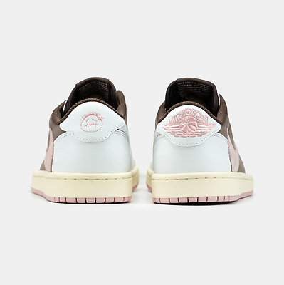 Nike Air Jordan 1 Low x Travis Scott White Brown Pink (Коричневый) - фото 11 