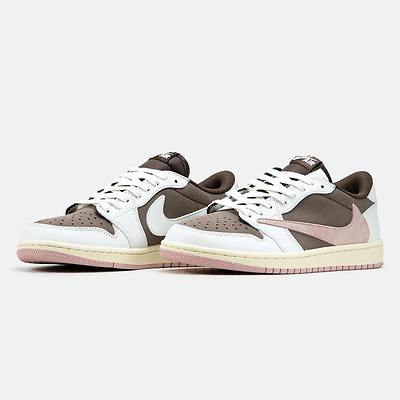 Nike Air Jordan 1 Low x Travis Scott White Brown Pink (Коричневый) - фото 8 