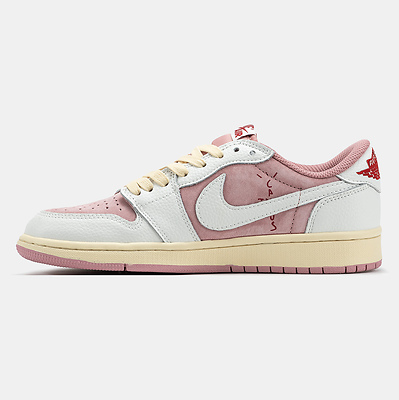 Nike Air Jordan 1 Low x Travis Scott 'White Pink Beige' (Розовый) - фото 4 