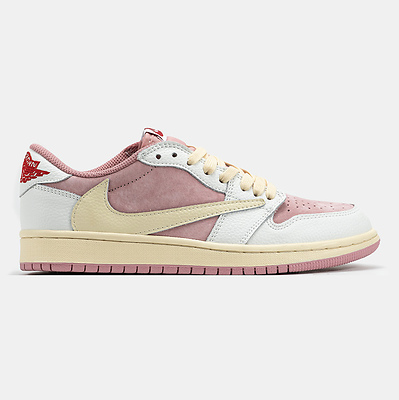 Nike Air Jordan 1 Low x Travis Scott 'White Pink Beige' (Розовый) - фото 7 