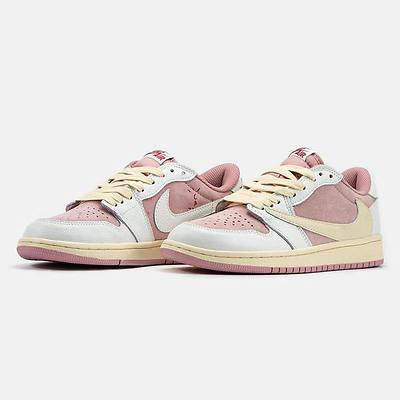 Nike Air Jordan 1 Low x Travis Scott 'White Pink Beige' (Розовый) - фото 8 