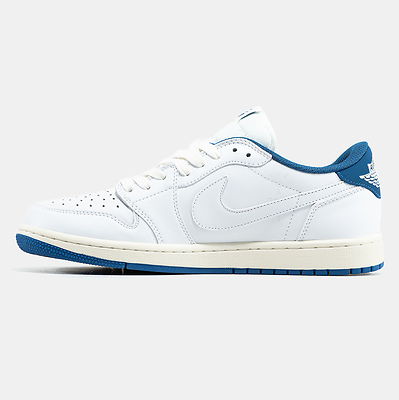 Jordan 1 Retro Low x Fragment Design x Travis Scott Sail Military Blue DM7866-104 (Белый) - фото 4 