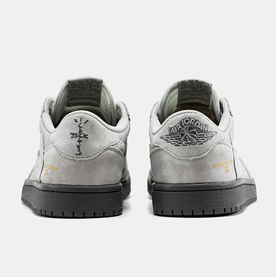 Nike Air Jordan 1 Low x Travis Scott x Louis Vuitton Low Suede Grey (Серый) - фото 5 
