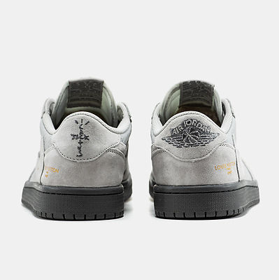 Nike Air Jordan 1 Low x Travis Scott x Louis Vuitton Low Suede Grey (Серый) - фото 11 