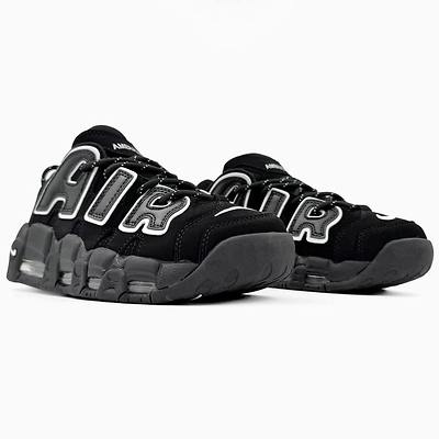 Nike Air More Uptempo 96 Black White (Черный) - фото 2 