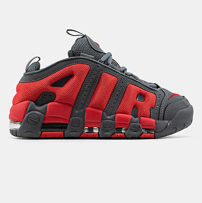 Nike Air More Uptempo Low Dark Grey Light Crimson FZ3055-002 (Красный) - фото 1 Hypebery