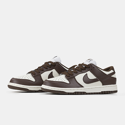 Nike Dunk Low Team Chocolate Brown White (Белый) - фото 2 