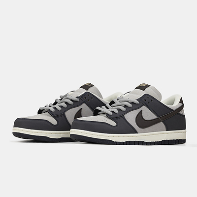Nike SB Dunk Low Blue Beige Brown (Черный) - фото 2 