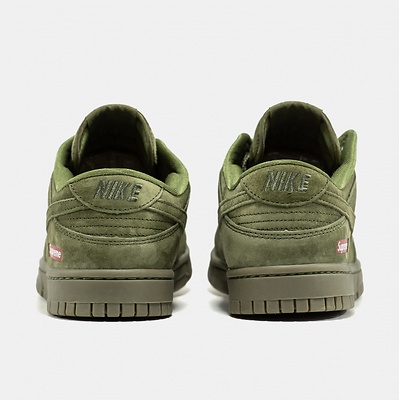 Nike SB Dunk Low Suede Green x Supreme (Хакі) - фото 5 