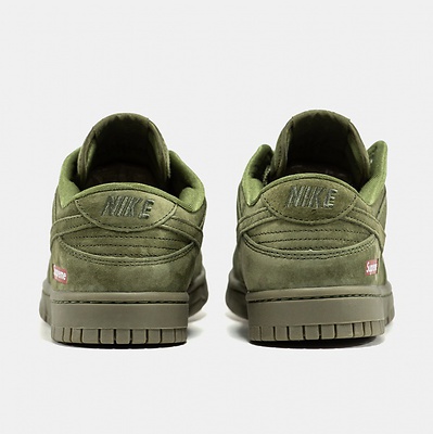 Nike SB Dunk Low Suede Green x Supreme (Хакі) - фото 11 