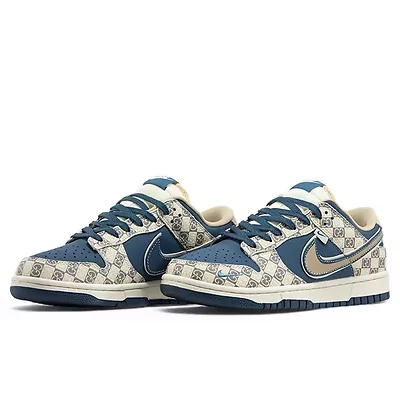 Nike SB Dunk Low x Gucci Beige Blue (Синий) - фото 8 