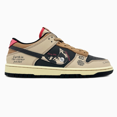 Nike SB Dunk Low x Stussy 40th Brown Beige (Коричневий) - фото 1 Hypebery