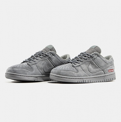 Nike SB Dunk Low x Supreme Suede Grey (Серый) - фото 2 