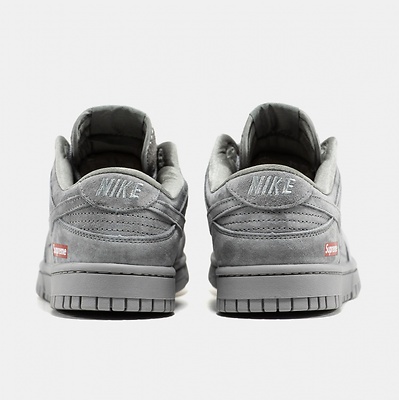 Nike SB Dunk Low x Supreme Suede Grey (Серый) - фото 5 