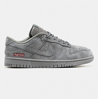 Nike SB Dunk Low x Supreme Suede Grey (Серый) - фото 7 
