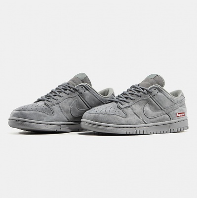 Nike SB Dunk Low x Supreme Suede Grey (Серый) - фото 8 