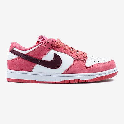 Nike SB Low Dunk Red White Bordo (Белый) - фото 1 Hypebery