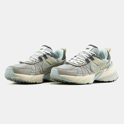 Nike V2K Runtekk Grey Mist Ivory Blue (Серый) - фото 2 
