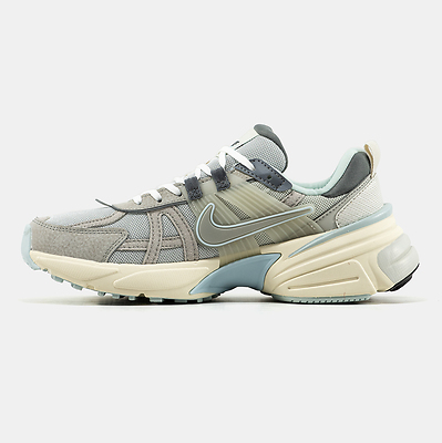 Nike V2K Runtekk Grey Mist Ivory Blue (Серый) - фото 4 