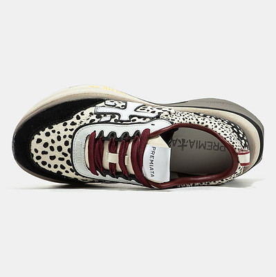 Premiata HILL Leopard Black Burgundy (Бордовый) - фото 9 