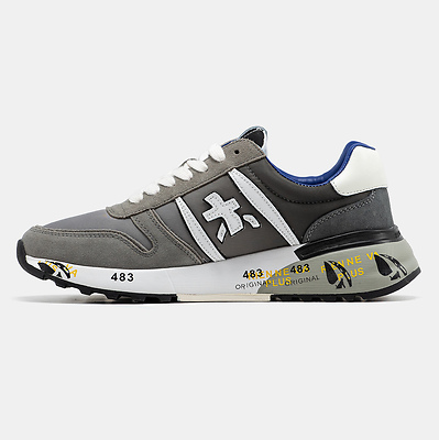 Premiata Lander Grey White Blue (Серый) - фото 4 