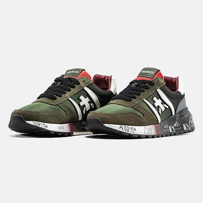 Premiata Lander Military Green Black White (Зеленый) - фото 2 