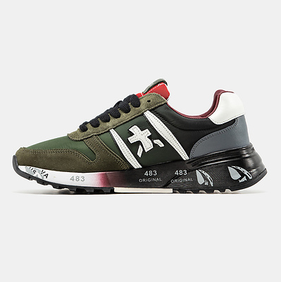 Premiata Lander Military Green Black White (Зеленый) - фото 10 
