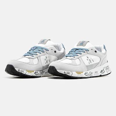 Premiata Mase White Grey Blue (Синий) - фото 8 