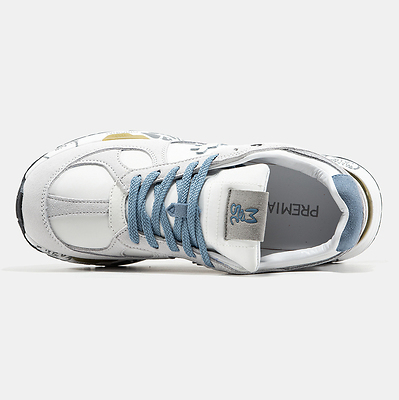 Premiata Mase White Grey Blue (Синий) - фото 9 