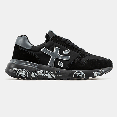 Premiata Mick Black Grey Reflective (Черный) - фото 1 Hypebery