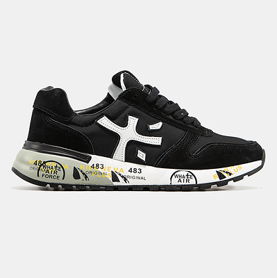 Premiata Mick Black White Grey Sole (Белый) - фото 1 Hypebery