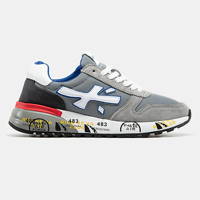 Premiata Mick Grey Blue Red (Серый) - фото 1 Hypebery