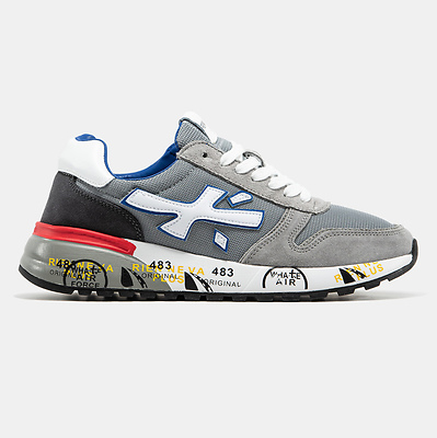 Premiata Mick Grey Blue Red (Серый) - фото 7 