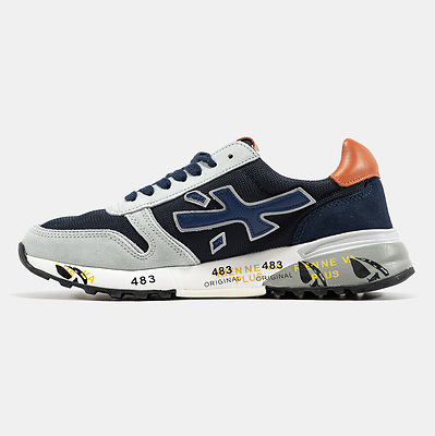 Premiata Mick Navy Grey Orange (Синий) - фото 5 
