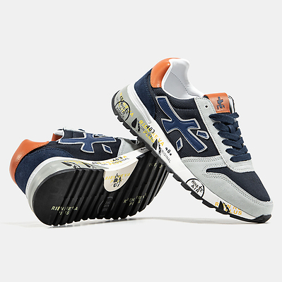 Premiata Mick Navy Grey Orange (Синий) - фото 10 