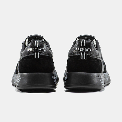 Premiata Nous Black White Graphic Sole (Черный) - фото 5 