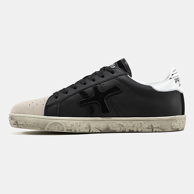 Premiata Steven Black White Beige (Черный) - фото 4 