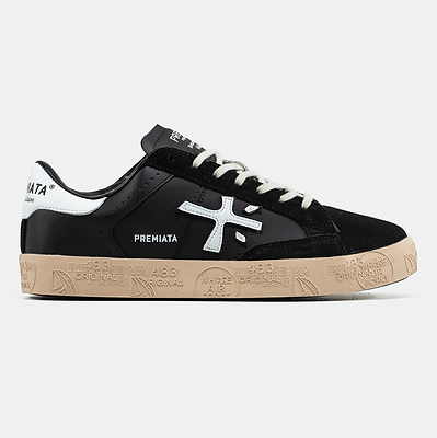 Premiata Steven Black White Gum (Черный) - фото 1 Hypebery