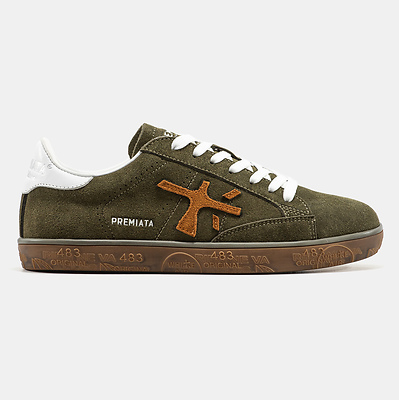 Premiata Steven Green Brown White (Зеленый) - фото 1 Hypebery