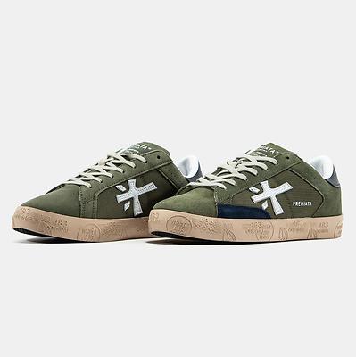 Premiata Steven Olive Navy Gum (Хаки) - фото 2 