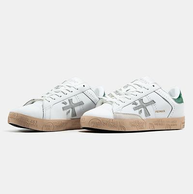 Premiata Steven White Green Gum (Белый) - фото 2 