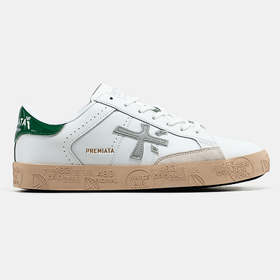 Premiata Steven White Green Gum (Белый) - фото 1 Hypebery