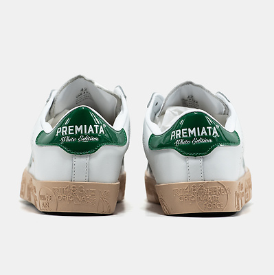 Premiata Steven White Green Gum (Белый) - фото 5 