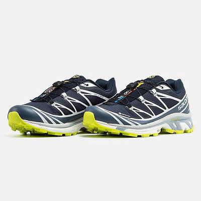 Salomon XT-6 Soft Ground Gore-Tex Navy White Yellow (Желтый) - фото 8 