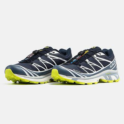 Salomon XT-6 Soft Ground Gore-Tex Navy White Yellow (Желтый) - фото 2 